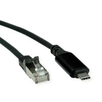 Roline adapter/kabel USB-C - Gigabit LAN 10/100/1000Mbit/s, 2.0m. crni, 12.02.1167