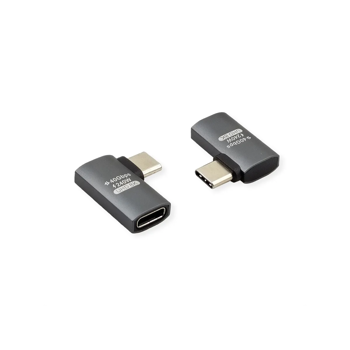 Roline USB4 Gen3x2 adapter TIP C M/F, kutni, 240W, Aluminium, srebrni, 12.03.2932