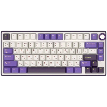 ROYAL KLUDGE R75 Blackberry Mousse Gaming Keyboard K silver switch, RK-R75-BBERRYMS-KSLVSW-US