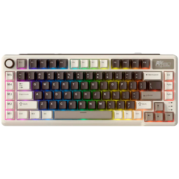 ROYAL KLUDGE RK L75 Mocha Grey Gaming Keyboard Beige switch, RK-L75-MCHAGY-BEGSW-US