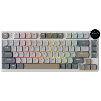 ROYAL KLUDGE RK N80 Pearly Dawn Gaming Keyboard Brown switch, RK-N80-PRLYDWN-BRNSW-US
