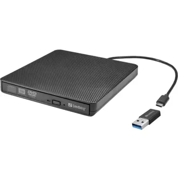 Sandberg USB C A DVD Drive, SND-136-62
