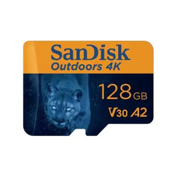 SanDisk Outdoors 4K microSD with Adapter - 128GB, SDK-SDSQXAA-128G