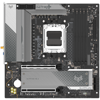 SAPPHIRE AMD B850M AM5 NITRO+ Ryzen R9/R7/R5, 4x DDR5 8000MHz, PCIE 5, 1x M.2 Gen5, 1x M.2 Gen4, LAN 2.5 Gbps, WIFI6, USB, MATX, 52123-01-40G