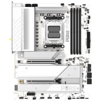 SAPPHIRE AMD X870E AM5 PURE Ryzen R9/R7, 4x DDR5 8400MHz, PCIE 5, 1x M.2 Gen5, 2x M.2 Gen4, LAN 5 Gbps, WIFI7, USB, ATX, 52122-02-40G