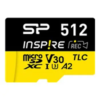 SILICON POWER Memory card microSDXC Inspire 512GB UHS-IU3 A2 V30 4K TLC, 75669