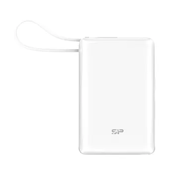 Silicon Power Powerbank CP10, 10000mAh, 20W, built in USB-C cable, USB-C+USB-A port, bijeli, 73488