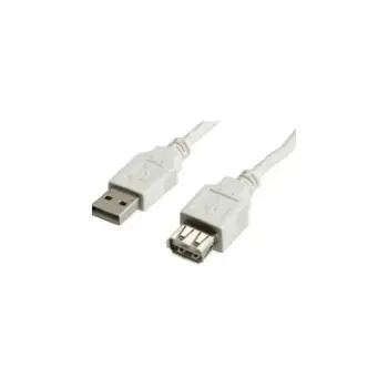 STANDARD USB2.0 kabel TIP A-A M/F, 3.0m, bež (produžni), 11.55.3113