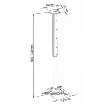 Stropni nosač projektora PM-102XL 15kg, 60-102cm,  PM-102XL