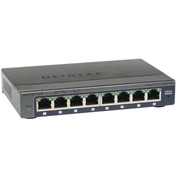 Switch NETGEAR ProSafe PLUS GS108E (8 x 1000/100/10Mbps, Desktop/Wallmount, Auto-uplink, DoS Attack Protection) Retail, GS108E-100PES
