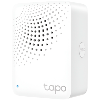 Tapo Smart IoT Hub with Chime, 2.4GHz Wi-Fi Networking, 868MHz for Devices, Plug-in, Remote Control with Tapo App, 90dB Adjustable Audio Alarm, 19 Ringtones, up to 64 Devices, Sleep Mode, Mute button,