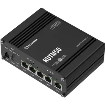 Teltonika RUTM50 Industrial 5G Wi-Fi Router, GPS, TLT-RUTM50