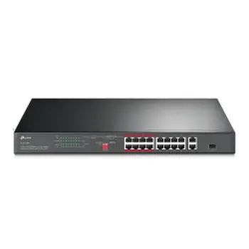 TP-Link 16-Port PoE+ Smart preklopnik (Switch), 24×10/100M, 2×G-LAN, 1×G SFP (250W), TL-SL1218P-LS