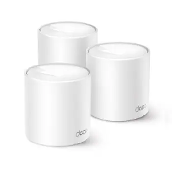 TP-Link AX1500 Deco X10 (3-pack), Dual-Band Home Mesh Wi-Fi 6, WiFi 6 brzine do 1,500 Mbps/1,201 Mbps na 5GHz i 300 Mbps na 2,4GHz/ do 120 uređaja/ 2×Gigabit port/ pokriva do 190m2/Deco App, Deco X10(