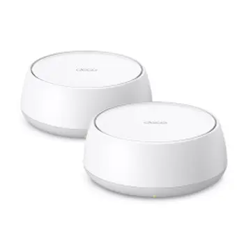 TP-Link BE22000 5G Tri-Band Whole Home Mesh WiFi 7, 1376Mbps/8640Mbps/11520 Mbps (2.4GHz/5GHz/6GHz) 2×2.5 Gbps port, 1x10 Gbps, 1x10 Gbps SFP+/RJ45, Deco App, Deco BE25(2-pack)-LS