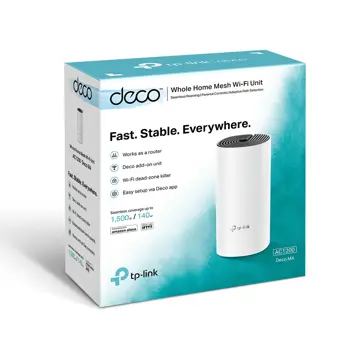 TP-Link Deco M4 Whole-Home Mesh Wi-Fi System 1 pac, Deco M4(1-Pack)