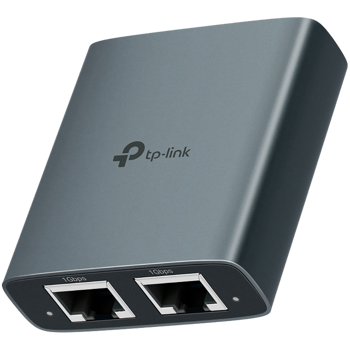 TP-Link EH210 1 to 2 Gigabit Ethernet Splitter, 3 x RJ45 1Gbps Ports, 1 x USB-C Power Supply Port, Aluminum Alloy Case, Plug and Play, Fast Heat Dissipation, Wide compatibility, Compact and Portable, 