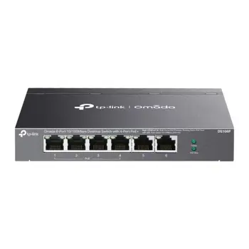 TP-Link Omada 6-Port 10 100Mbps Unmanaged Desktop Switch with 4-Port PoE, TPL-DS106P