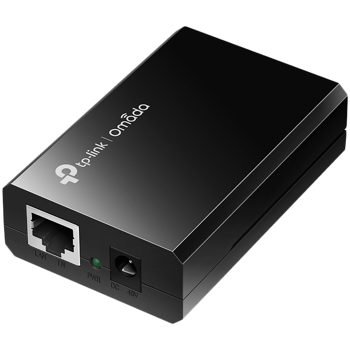 TP-Link POE150S Omada PoE Injector, 2× 10/100/1000Mbps RJ45 Port, IEEE 802.3af compliant, 1× 48VDC Power Input Port, Data and power carried over the same cable up to 100 meters, plastic case, Auto-det