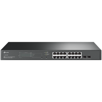 TP-Link SG2218P Omada 18-Port Gigabit Smart Switch with 16-Port PoE+, 16× Gigabit 802.3af/at PoE+ ports and 2× Gigabit SFP Slots, 150 W total PoE budget, Centralized cloud management via the web or th