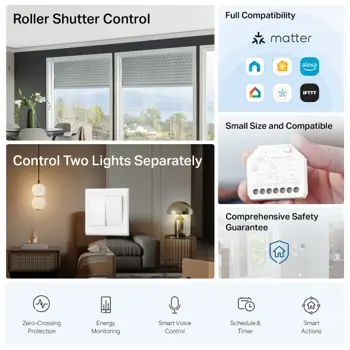 TP-Link Tapo S112 Smart Switch Module  2.4GHz, 802.11b/g/n, Bluetooth, Tapo app, Wi-Fi kontrola, Timer/Schedule postavke, Amazon Alexa/Google Assistant, Tapo S112-LS