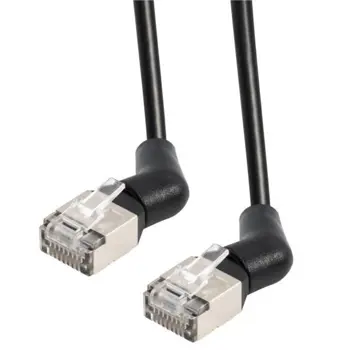 Transmedia CAT6a U FTP Patch Cable 5m black, 360° rotatable, TRN-TI53-5L