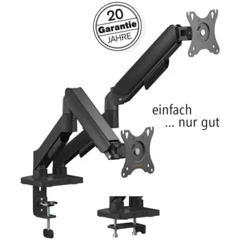 Transmedia Flexible dual monitor mount with spring system, TRN-HEG10-L