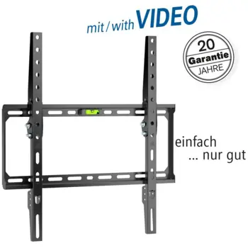 Transmedia Ultra-flat and tiltable TV wall mount, 32" - 75", Black, TRN-HEG4-L