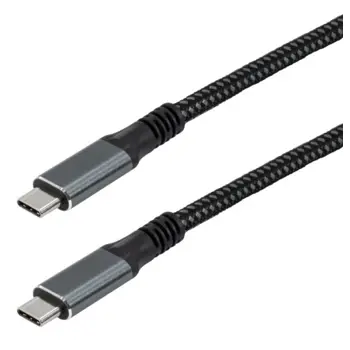 Transmedia USB C 3.2 cable with E-Marker chip, 1m, TRN-C531-1L