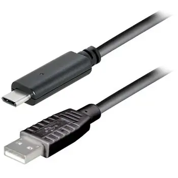 Transmedia USB type C plug - USB 2.0 type A plug 1,0m, TRN-C514-1L