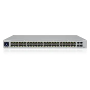 Ubiquiti UniFi Managed 48-port Gigabit PoE+ Switch, 40-port PoE+, 8-port PoE++, 4×10G SFP+, Touchscreen LCD, Rackmount, 600W (USW-PRO-48-POE-Gen2), 51626