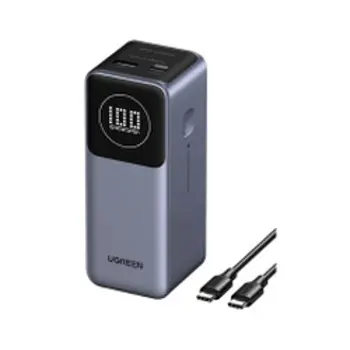 UGREEN Nexode prijenosni punjač (Powerbank) 12000mAh, 100W brzo punjenje, 1×USB-A/2×USB-C, PD3.0/QC3.0, sivi, 67948