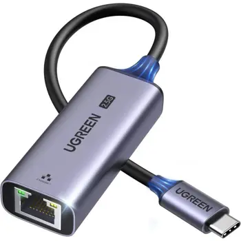 UGREEN USB-C 3.0 na RJ45 mrežni adapter, 2,5 Gbps, sivi, 79550