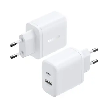 UGREEN zidni punjač 20W, 1×USB-C, 1x USB-A, bijeli, 72028