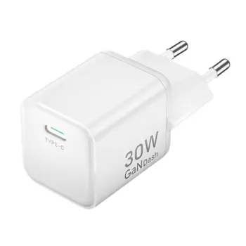 Vention 1-Port USB-C GaN Charger 30W EU-Plug, VEN-FCIW0-EU