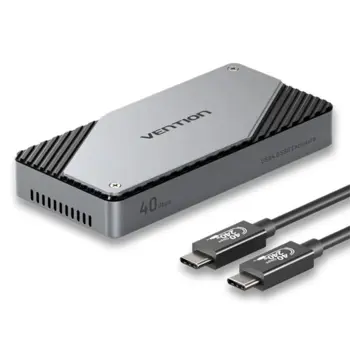 Vention USB 4.0 M.2 NVMe SSD Enclosure (USB 4.0 Type-C) Gray Aluminum Alloy Type, VEN-KPZH0