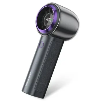 Vention USB 5V Speed (1-100) Adjustable Handheld High-Speed Fan Purple LED Display Type, VEN-PBBV0