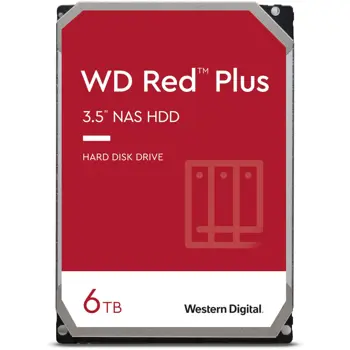 WD Red Plus WD60EFPX 6TB, 3,5", 256MB, 5400 rpm, WD60EFPX