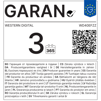 Western Digital Red Plus 4TB SATA3, 5400rpm, 128MB cache (WD40EFZZ), 76831