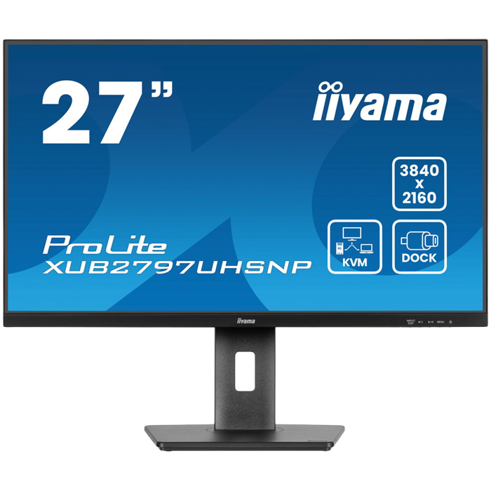 27" IPS-panel, 3840x2160 UHD, USB-C Dock (96W PD, LAN, DP-OUT, USB 3x3.2+1xC(15W)), 4ms, 15cm height adj. stand, 350cd/m2, HDMI, DisplayPort, Speakers, XUB2797UHSNP-B1