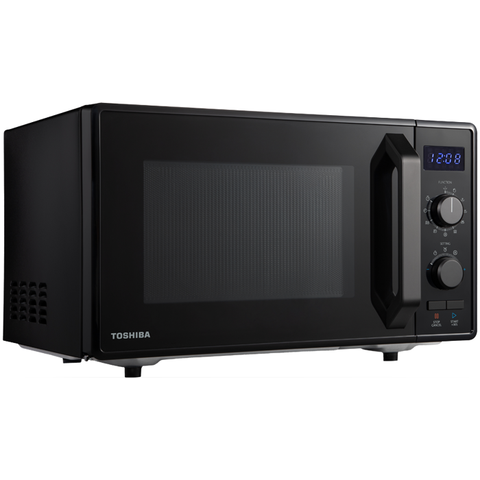 3-in-1 Microwave Oven with Grill and Combination Hob, 23 Litres, Rotating Plate with Storage, Timer, Built-in LED Lights, 900 W, Grill 1050 W, Pizza Programme, Black