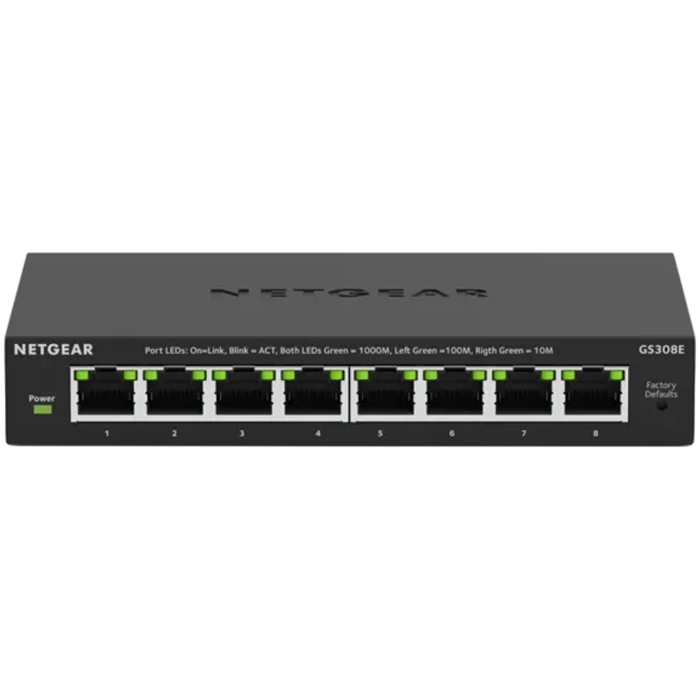8PT GIGABIT PLUS SWITCH, GS308E-400EUS