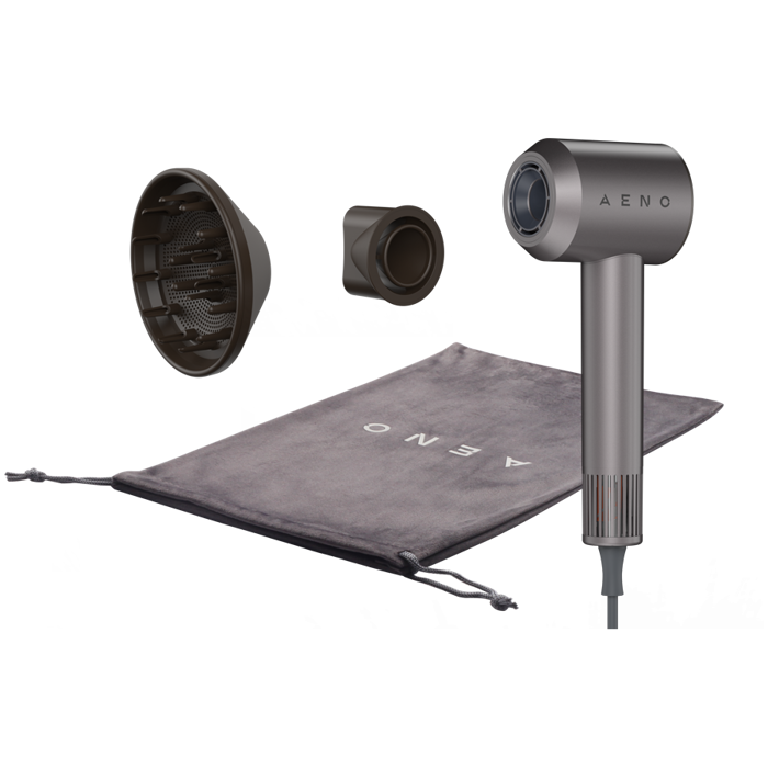AENO Hair Dryer HD1, high speed, airflow 100 km/h, NTC sensor, 1500W, ionization, incl. diffusor, concentrator, travel bag