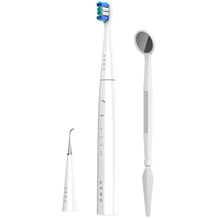 AENO Sonic Electric toothbrush, DB8: White, 3modes, 3 brush heads + 1 cleaning tool, 1 mirror, 30000rpm, 100 days without charging, IPX7, ADB0008