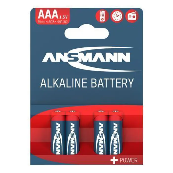 Ansmann Alkaline Battery AAA LR03 4 pcs. paper blister, ANS-5015553