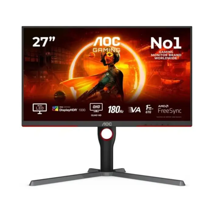 AOC LCD 27" QHD, 1ms, 16:9, DP, AOC-Q27G3XMN-EZ