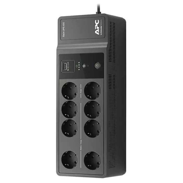 APC Back UPS 650VA/400W, Offline, 8x Schuko CEE7, USB A charging port (BE650G2-GR), 69891