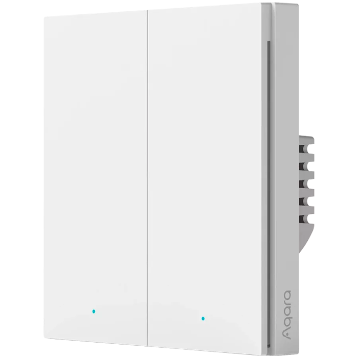 Aqara Smart Wall Switch H1 (with neutral, double rocker): Model: WS-EUK04; SKU: AK074EUW01, WS-EUK04-WHITE