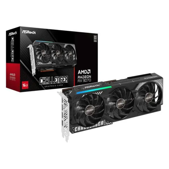 ASRock AMD Radeon™ RX 9070 GRE Steel Legend Dark 12GB OC, 12GB GDDR6, ASR-RX9070GRE SLD 12
