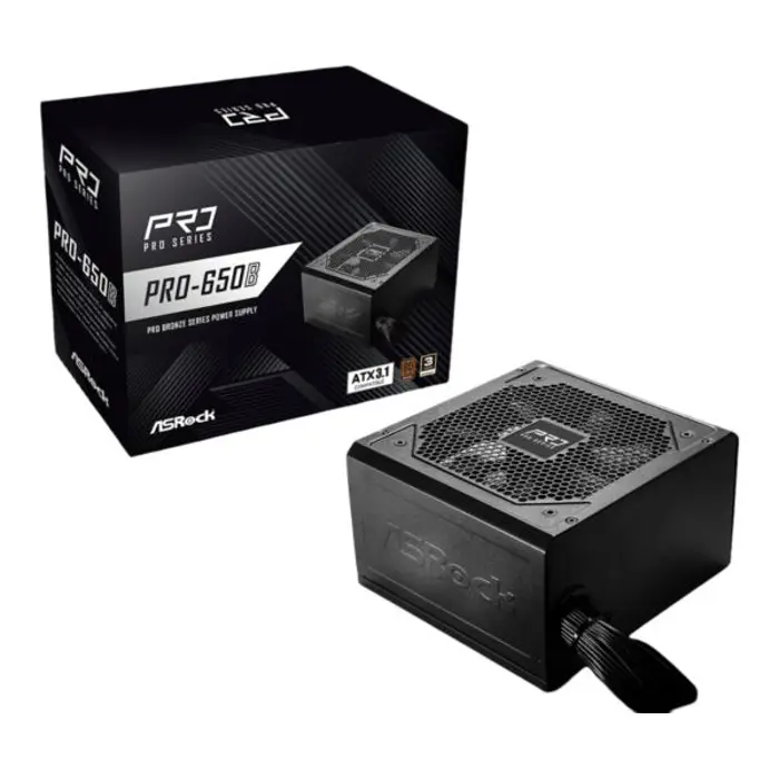 ASRock PSU PRO Series PRO-650B, 650W, 80 Bronze, ASR-PRO-650B